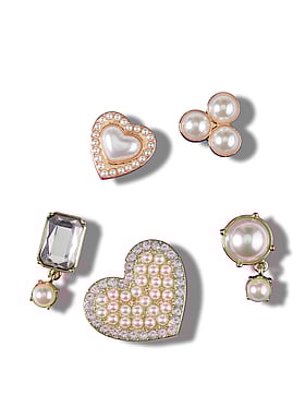 5-Pack Jibbitz™ Pearly Hearts Charms