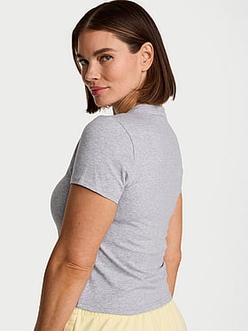 Stretch Cotton Fitted Tee