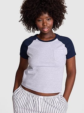 Cotton Raglan Sleep Tee