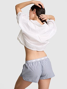 Boxy Cotton Pajama Shorts