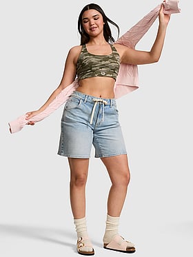 Denim by PINK Mid-Rise Baggy Jorts