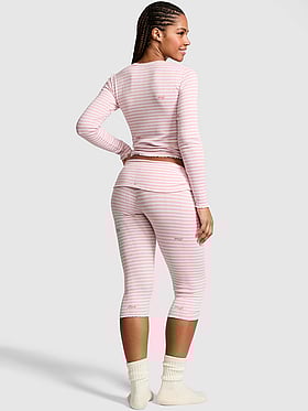 Soft Luxe Pointelle Foldover Capri Pants