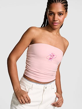 All-Day Cotton™ Side-Ruched Tube Top