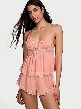 SoSoft™ Modal Lace-Trim Cami & Shorts Set