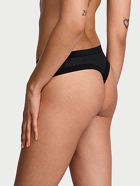 No-Show Leopard Lace Thong Panty