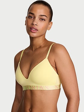 Cotton Exploded Logo Lightly Lined Wireless Bra