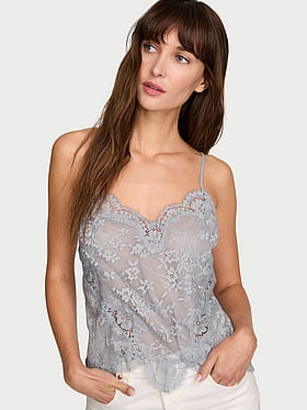 Lace Scallop-Hem Cami