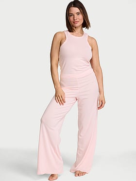 Cotton Shadow Stripe Tank & Pants Set