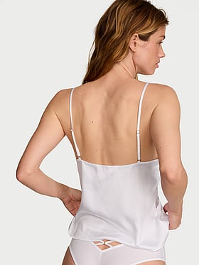 Satin & Rose Lace Cami Top