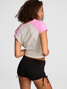All-Day Cotton™ Foldover Ruched Micro Shorts