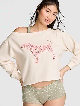 Campus Fleece™ Rib Off-The-Shoulder Sweatshirt
