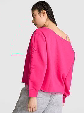 Campus Fleece™ Rib Off-The-Shoulder Sweatshirt