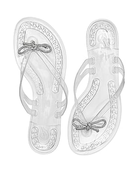 Shine Bow Jelly Sandals