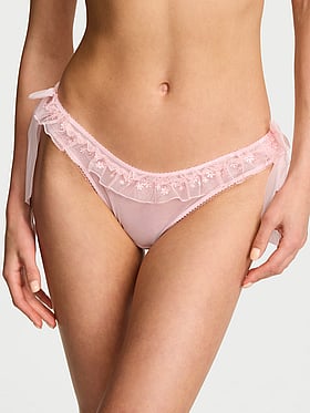 Blossom Embroidery Side-Tie Brazilian Panty