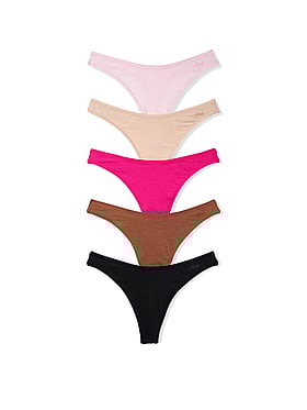 5-Pack Cotton Thong Panties