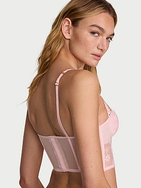 Blossom Embroidery Plunge Corset Top