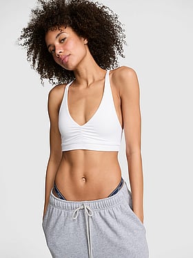 PINK Relay™ Ruched Plunge Sports Bra