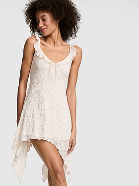 Handkerchief-Hem Midi Dress