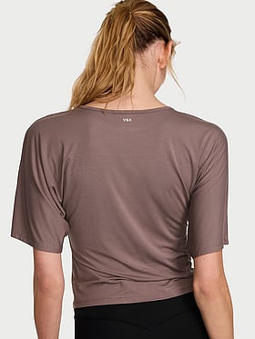 VSX Drapey Knit Side-Ruched Tee