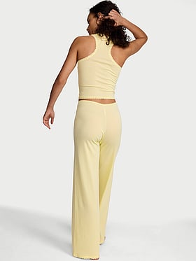 Cotton Shadow Stripe Tank & Pants Set