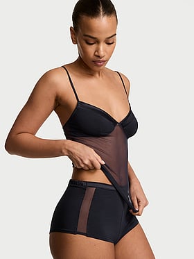 Sheer Reveal Modal & Mesh Cami Set
