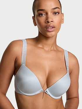 Bombshell Add-2-Cups Ombré Stripe Shine Strap Push-Up Bra