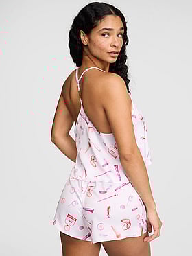 GRWPINK™ Satin Cami & Shorts Pajama Set