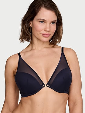 Sheer Reveal Lightly Lined Plunge Bra
