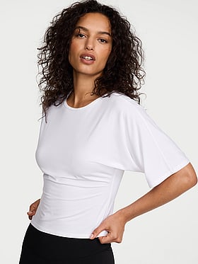 VSX Drapey Knit Side-Ruched Tee