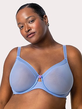 Sheer Mesh Full Coverage Unlined Underwire Bra