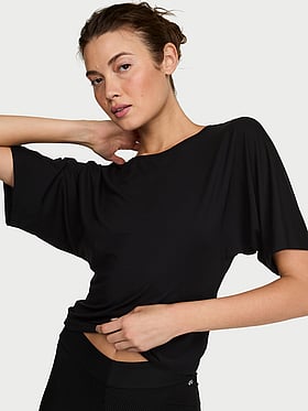 VSX Drapey Knit Side-Ruched Tee