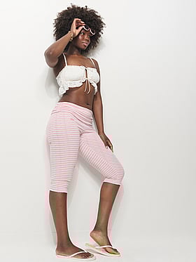 Soft Luxe Pointelle Foldover Capri Pants