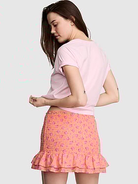 Flirty Fit Smocked Mini Skirt