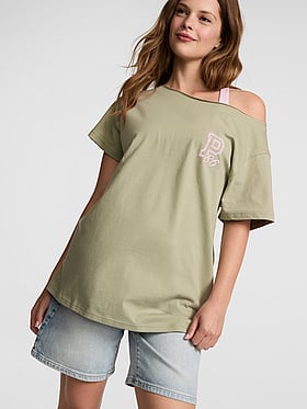Campus Cotton™ Off-The-Shoulder Tee