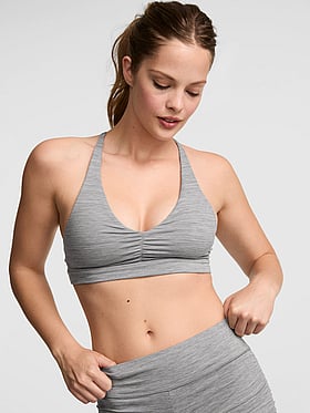 PINK Relay™ Ruched Plunge Sports Bra