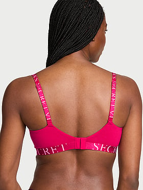 Bombshell Add-2-Cups Cotton Exploded Logo Push-Up Bra