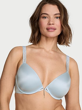 Ombré Stripe Shine Strap Lightly Lined Plunge Demi Bra