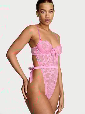 Wicked Unlined Lace Teddy