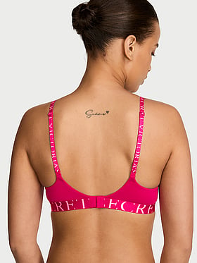 Perfect Shape Cotton Exploded Logo Push-Up Bra