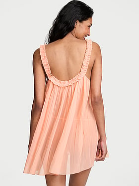Pleated Ruffle Babydoll Set