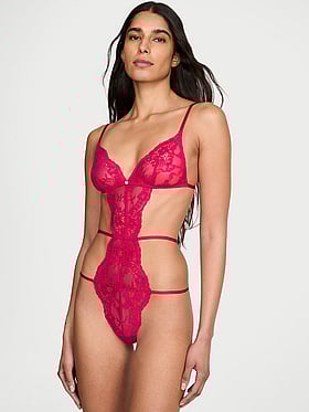 Dare to Dream Lace Strappy Triangle Teddy