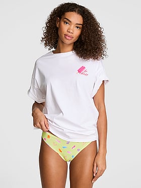 Cotton Side-Slit Tee & Panty Set