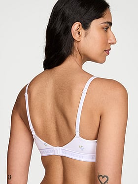 Cotton Embroidered Lightly Lined Wireless Bra