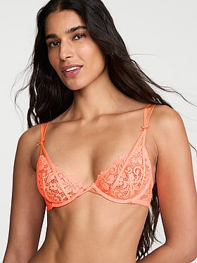 Tease Unlined Sexy Strappy Lace Demi Bra