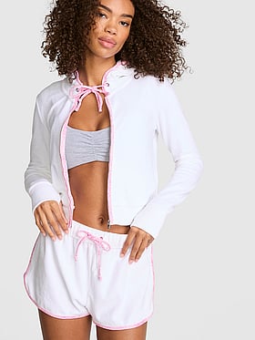 Terry Full-Zip Cover-Up Hoodie