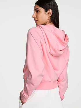 Off-Duty Terry Crop Full-Zip Hoodie
