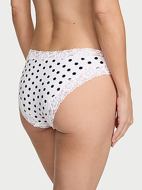 Cotton Lace-Waist Bikini Panty
