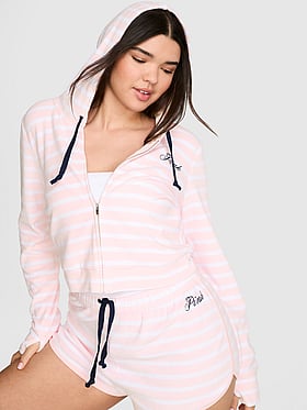 Terry Full-Zip Cover-Up Hoodie