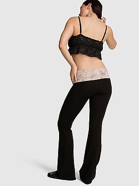 All-Day Cotton™ Foldover Flare Leggings
