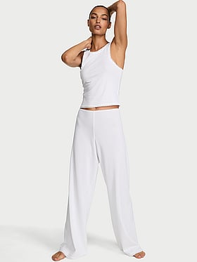 Cotton Shadow Stripe Tank & Pants Set